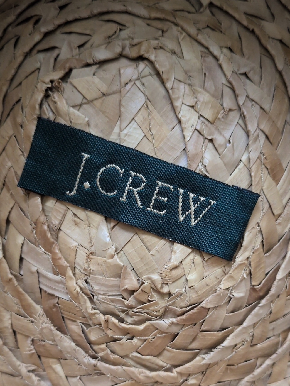 J. CREW I Vintage Woven Straw Wide Brim Sun Hat - Picture 9 of 10